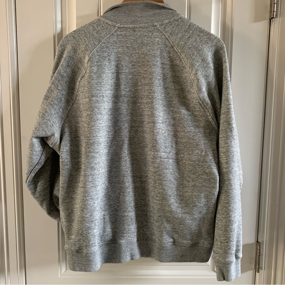 Fabletics The Go-To 1/4 Zip Sweatshirt Classic Grey Heather Zip Pockets | Large - Picture 4 of 7